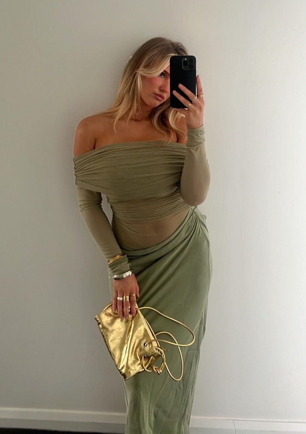 Pistachio maxi dress best sale